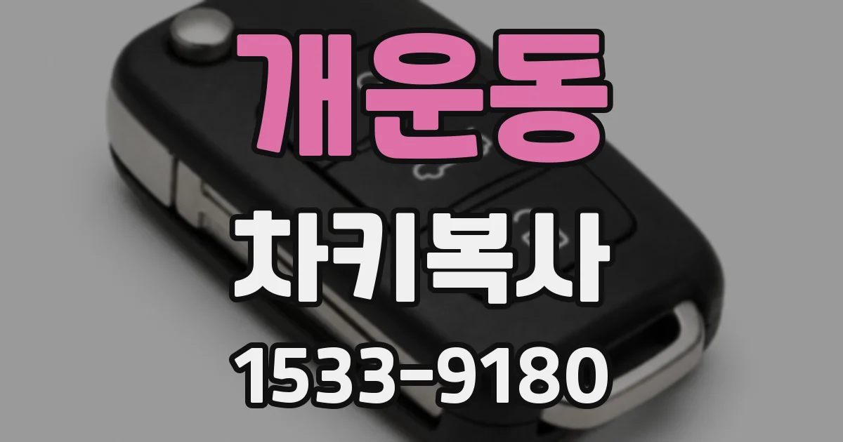 개운동 차키복사
