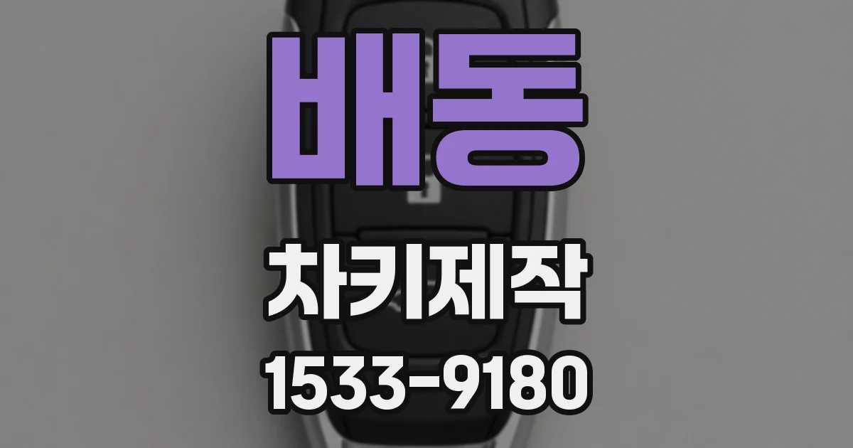 배동 차키제작