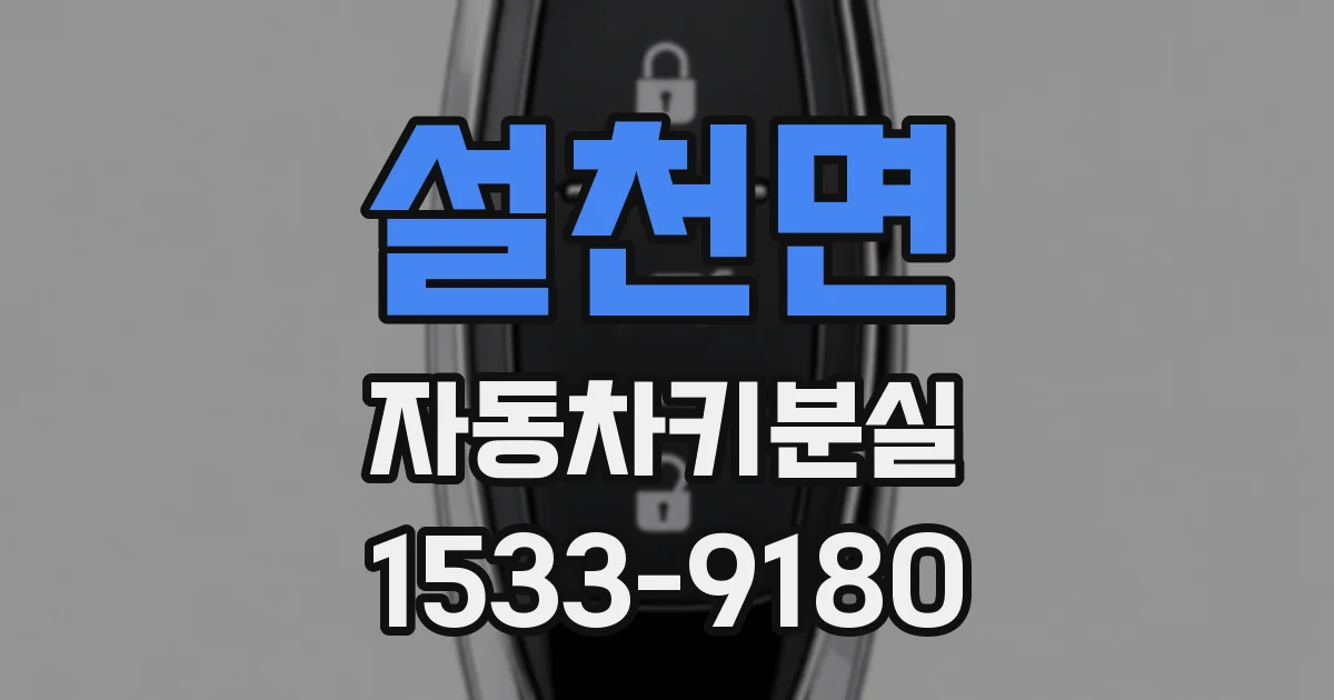 설천면 자동차키분실