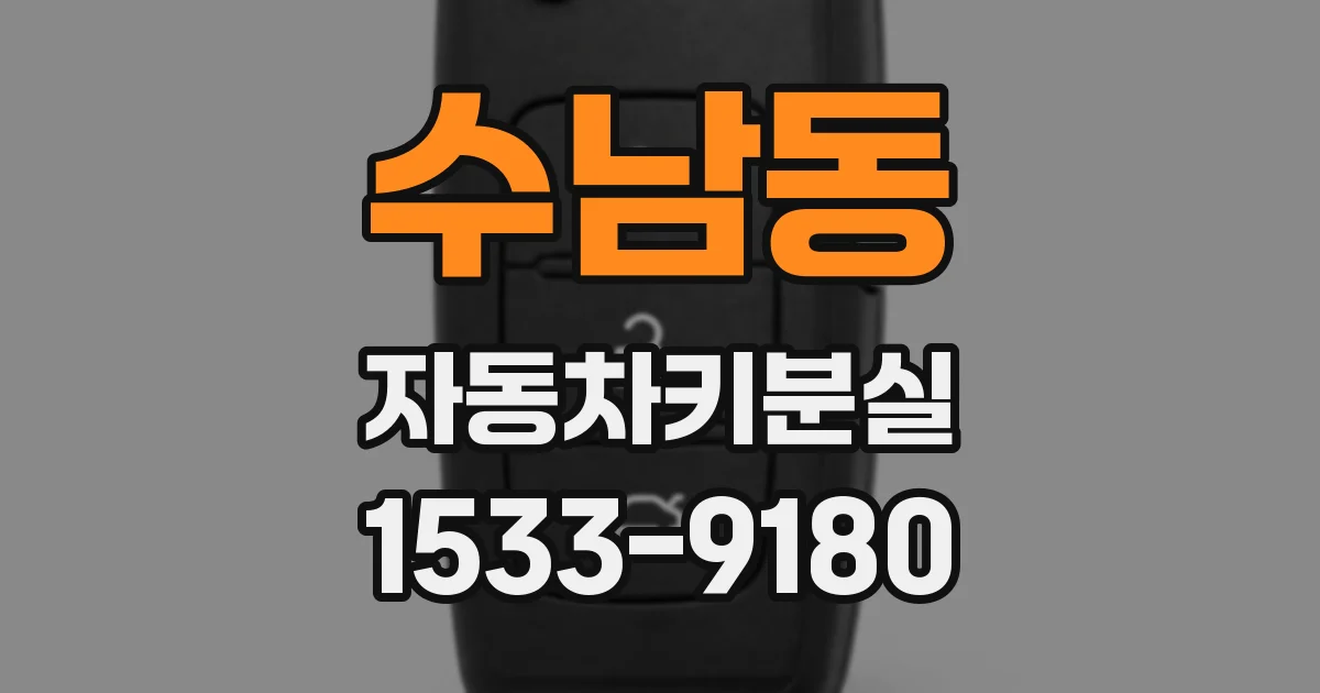수남동 자동차키분실