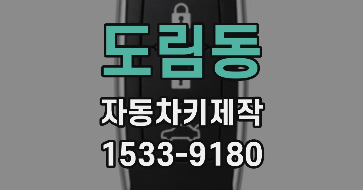 도림동 자동차키제작