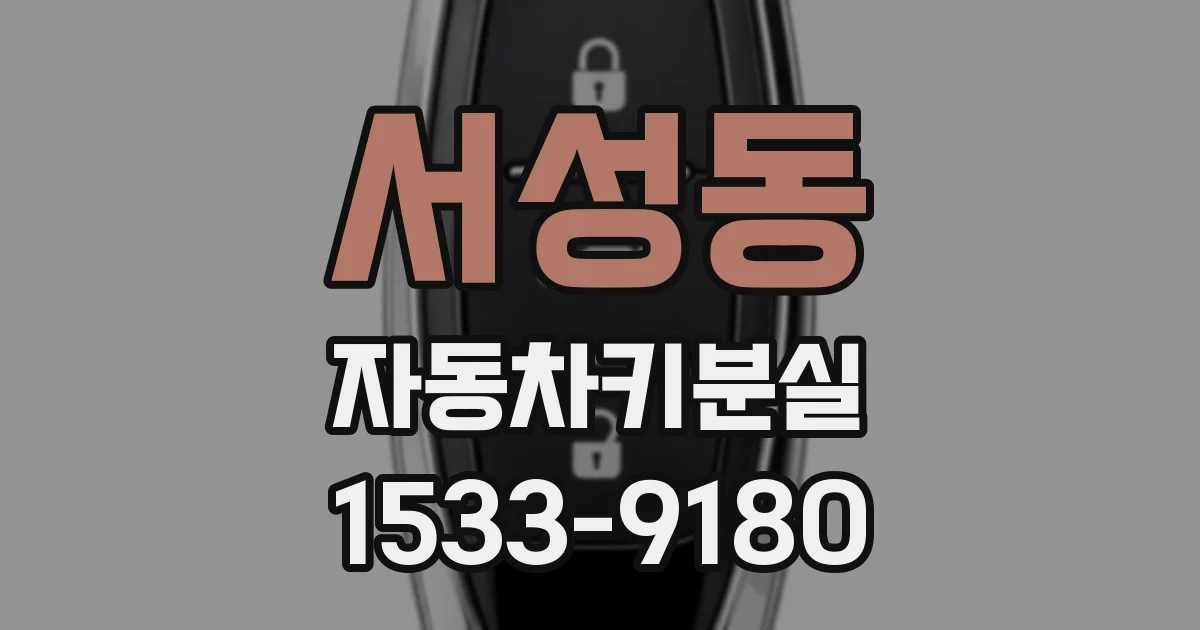 서성동 자동차키분실