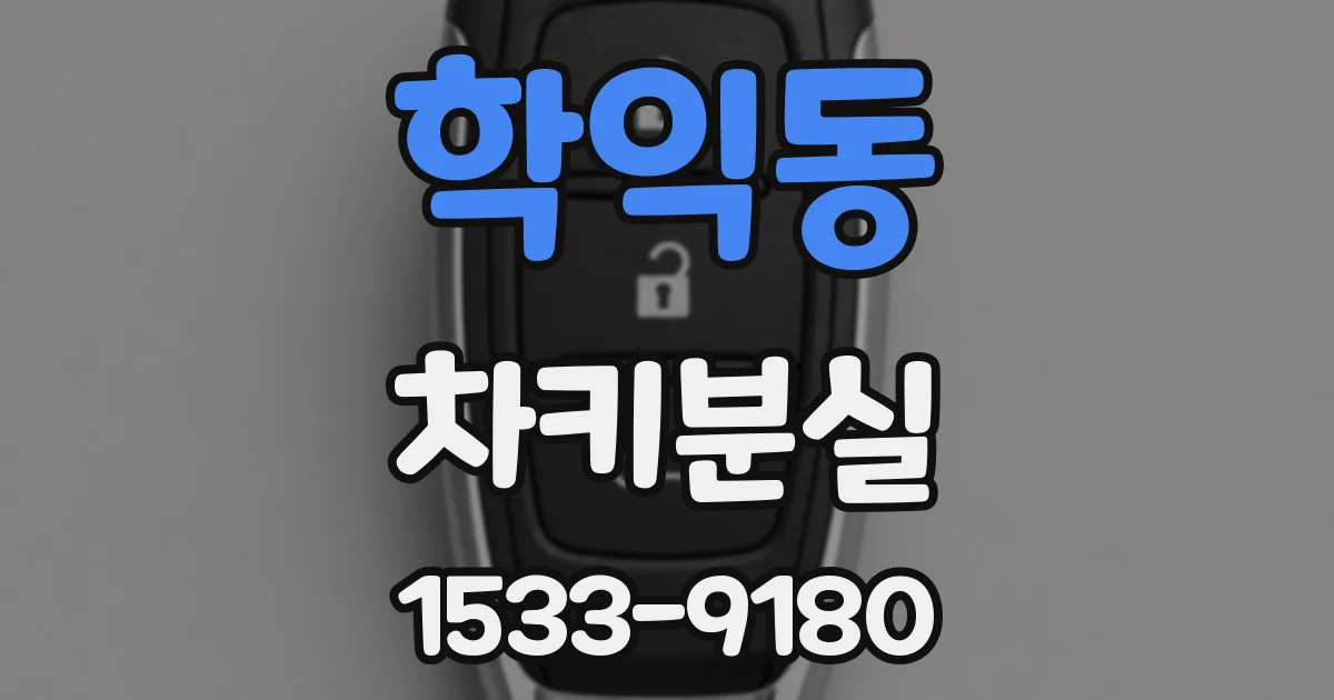 학익동 차키분실