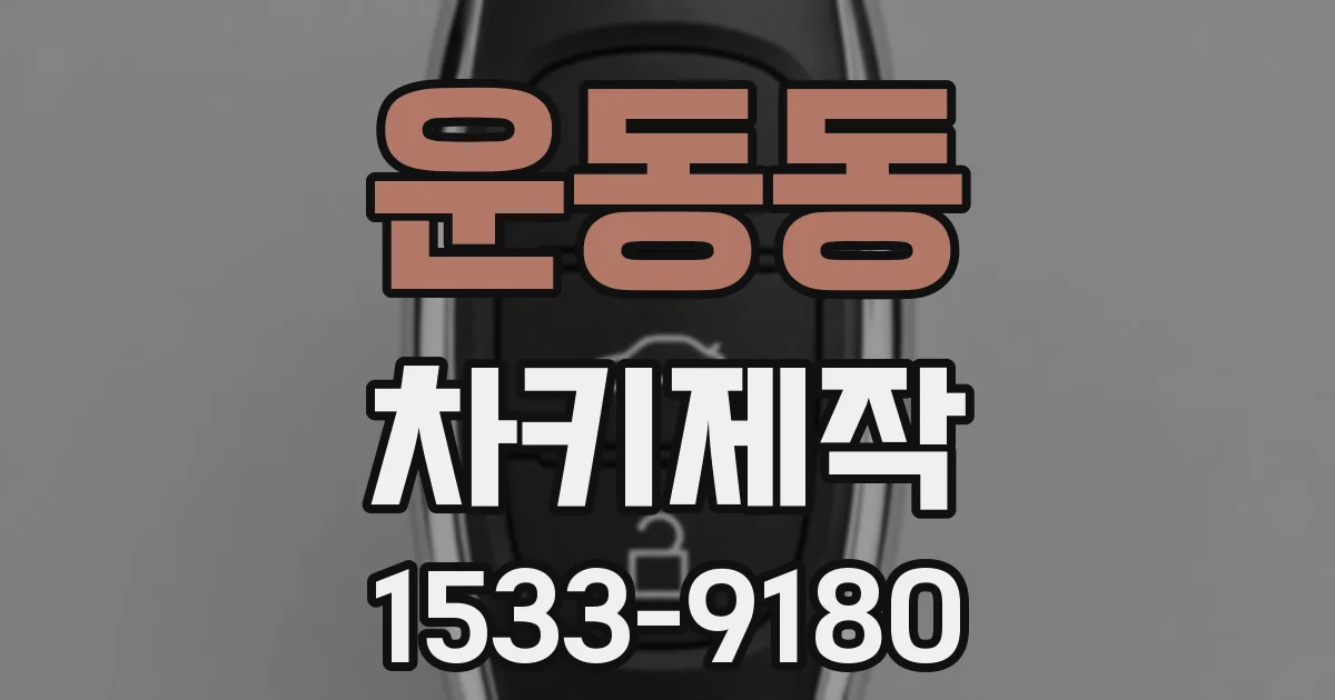 운동동 차키제작
