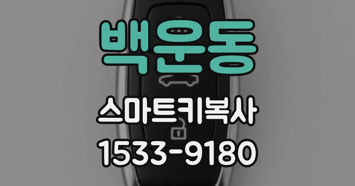 백운동 스마트키복사