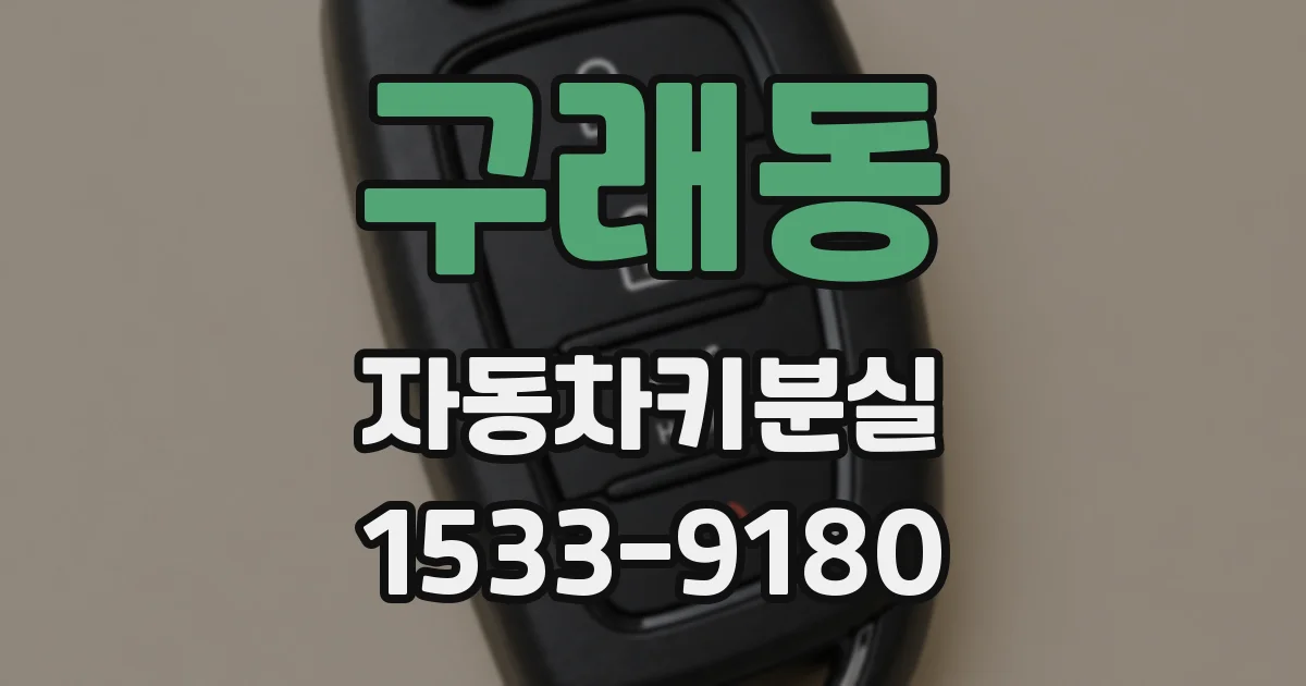 구래동 자동차키분실