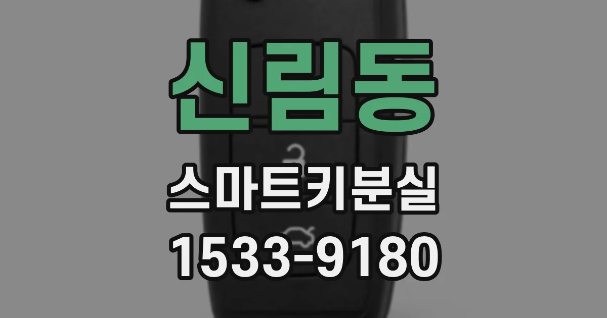 신림동 스마트키분실