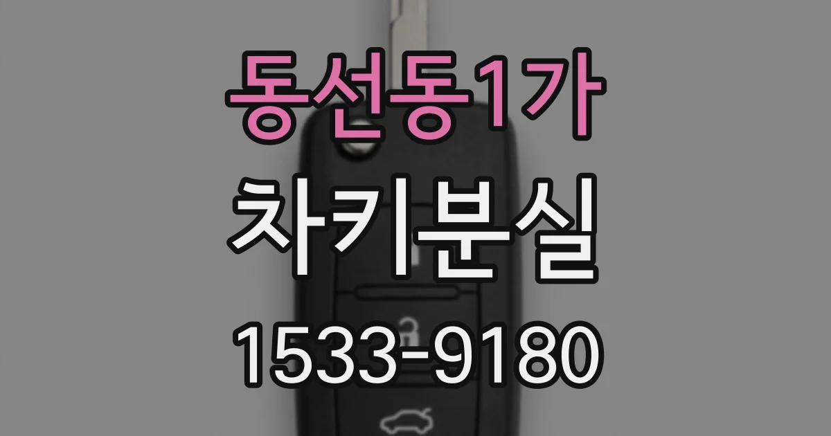 동선동1가 차키분실