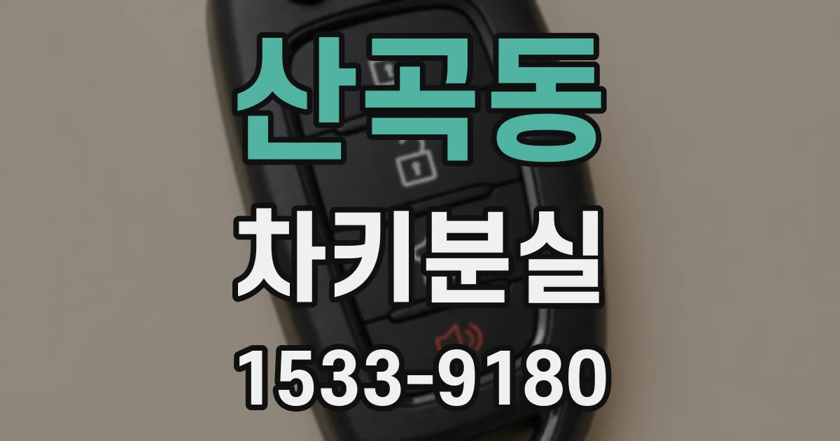 산곡동 차키분실