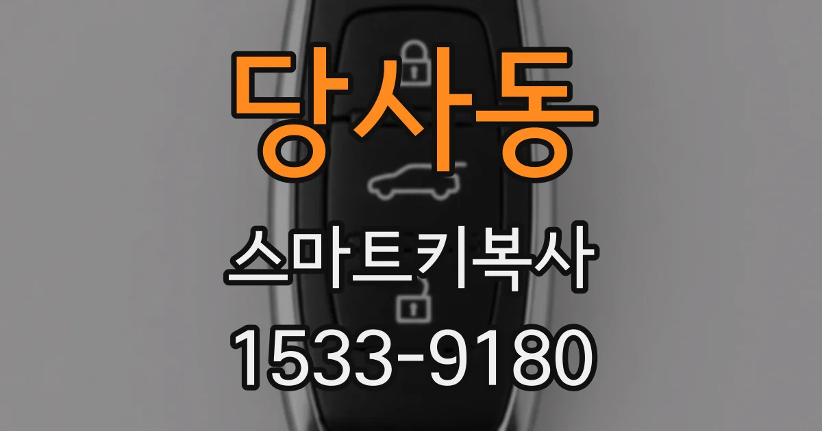 당사동 스마트키복사