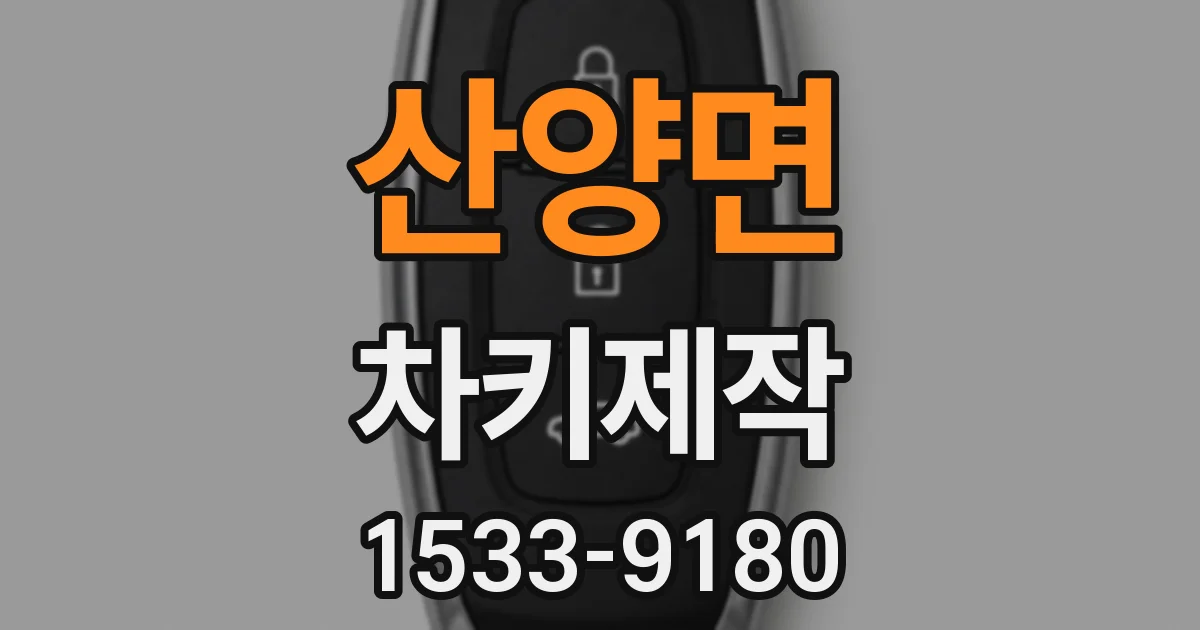 산양면 차키제작