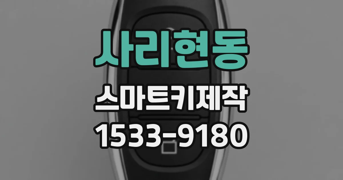 사리현동 스마트키제작