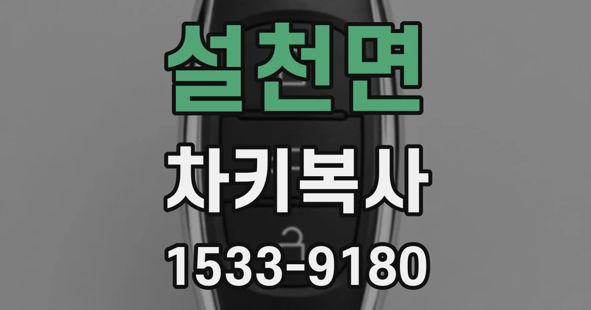 설천면 차키복사