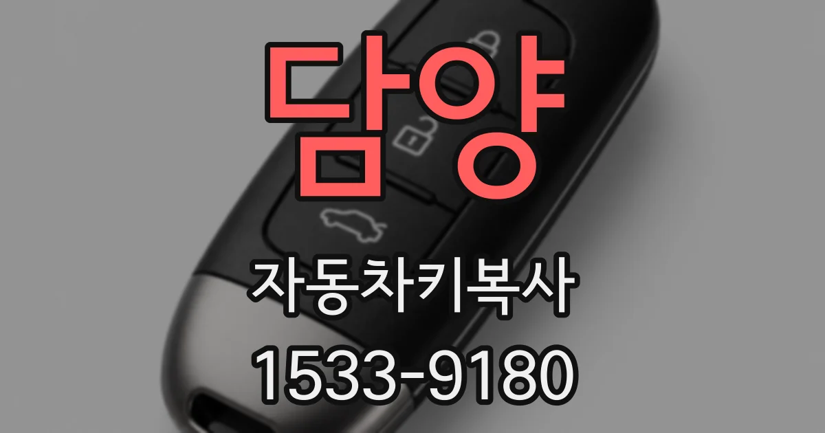 담양 자동차키복사