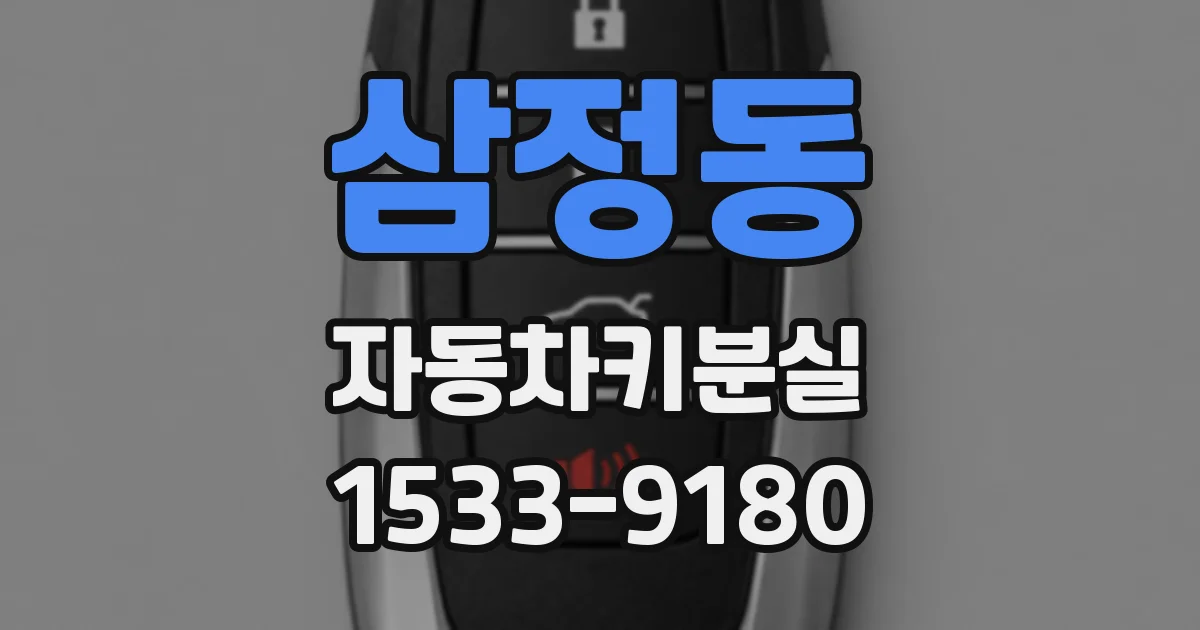 삼정동 자동차키분실