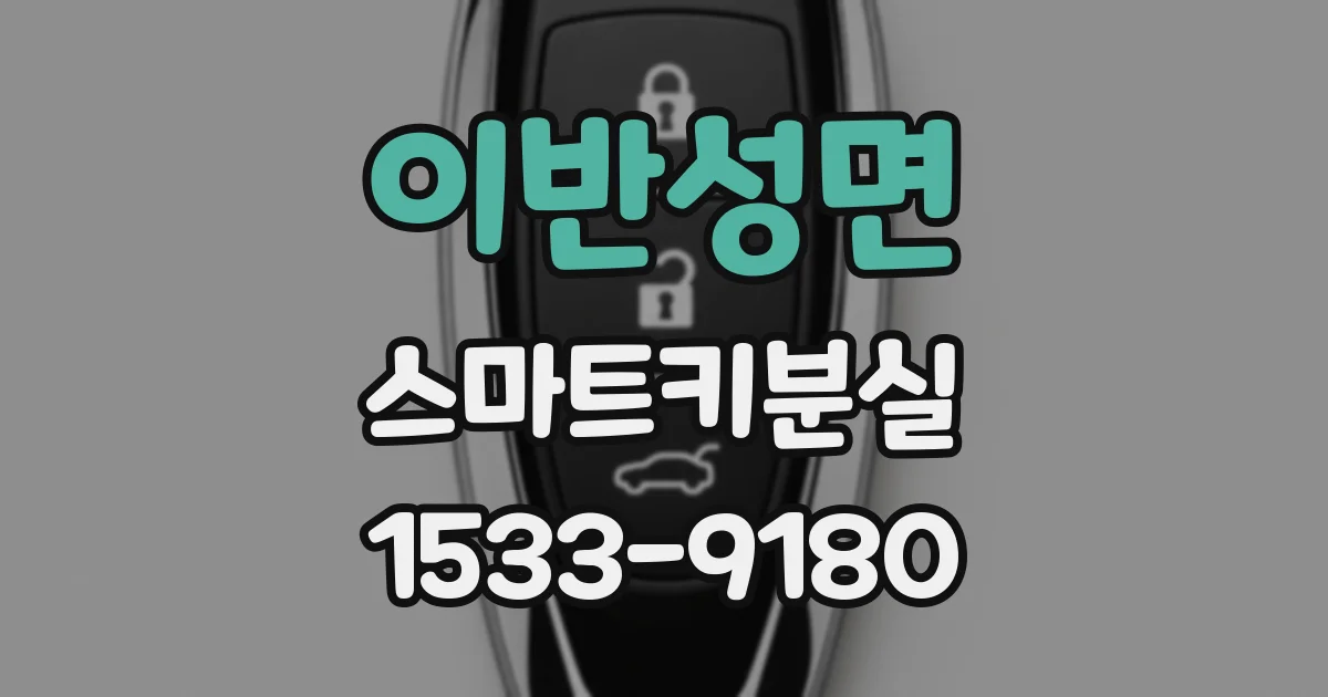 이반성면 스마트키분실