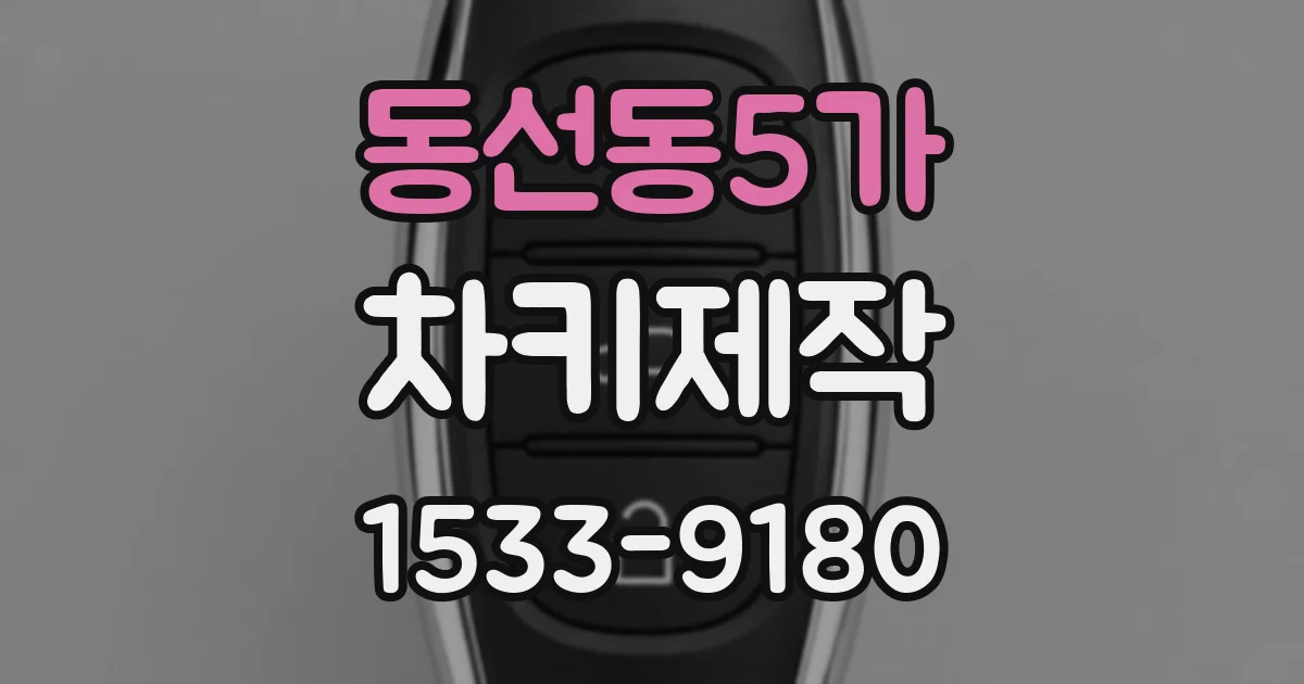 동선동5가 차키제작