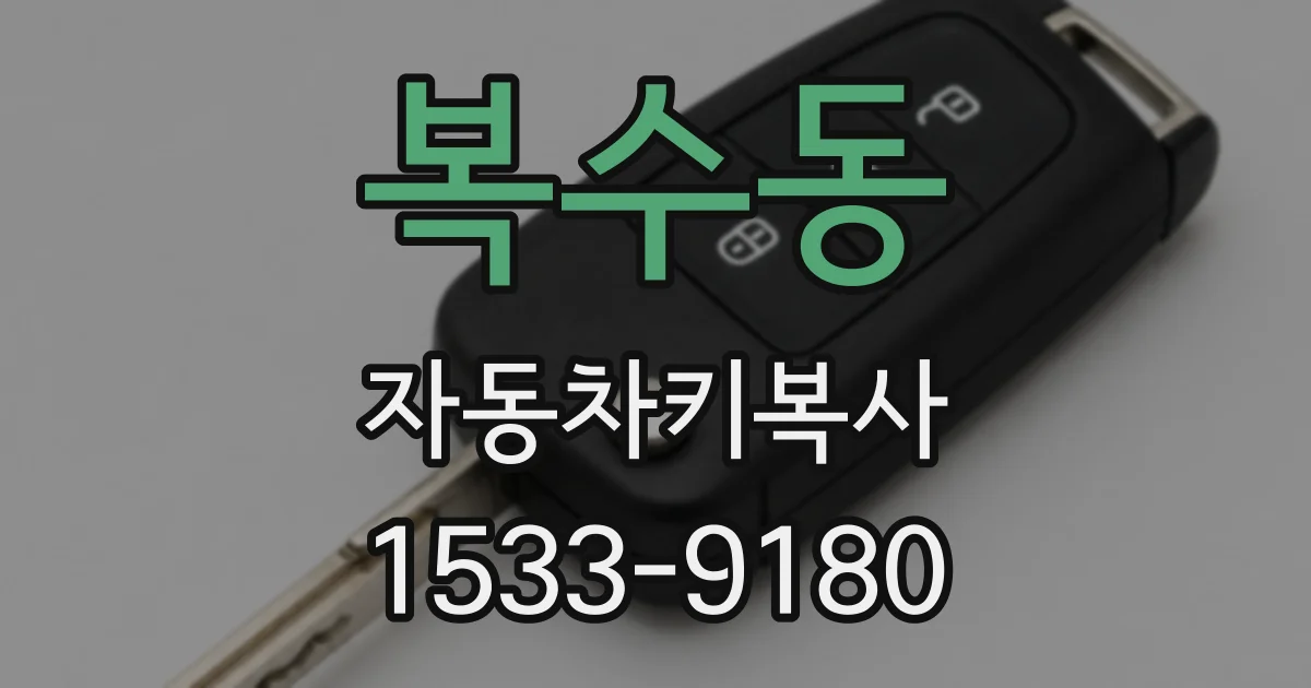 복수동 자동차키복사