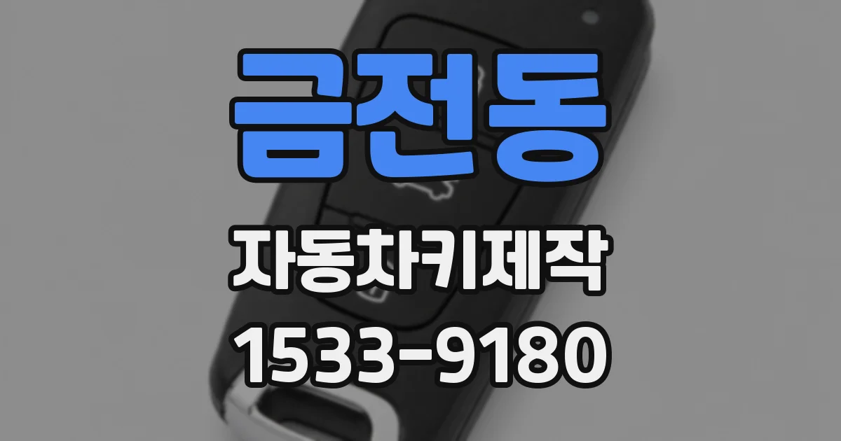 금전동 자동차키제작