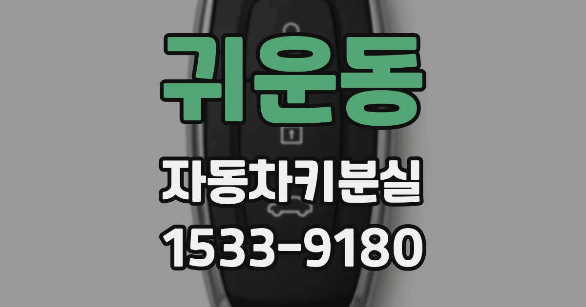 귀운동 자동차키분실