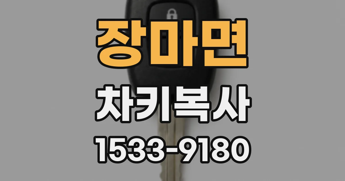 장마면 차키복사