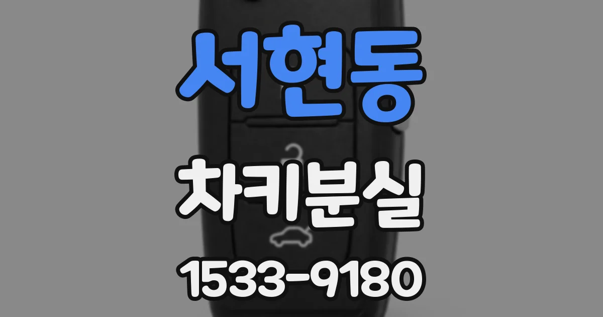 서현동 차키분실