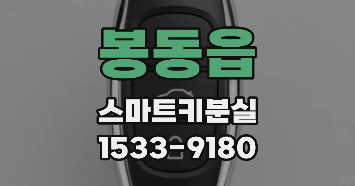 봉동읍 스마트키분실
