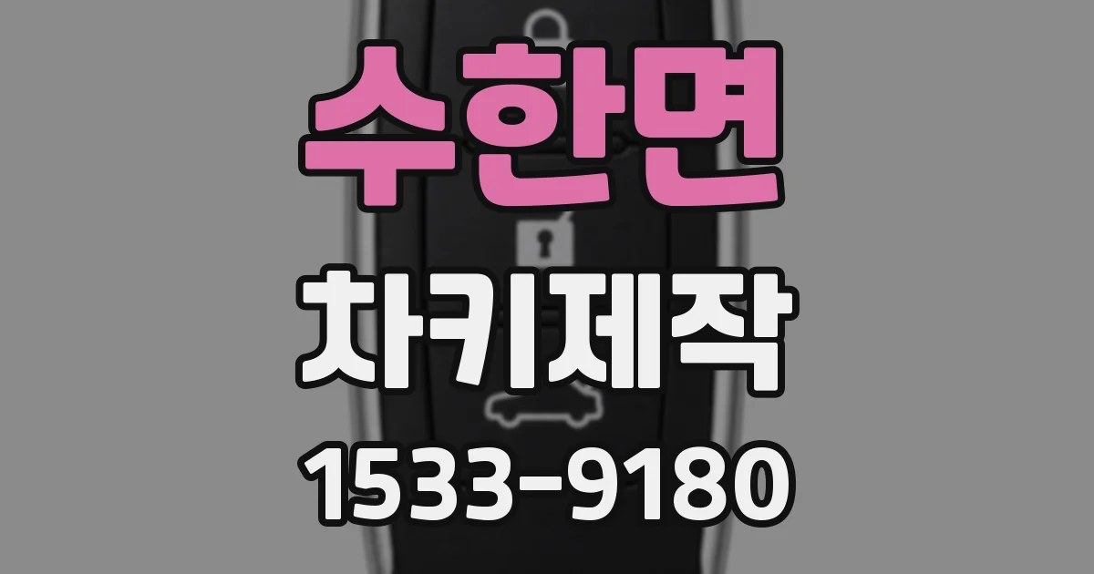 수한면 차키제작
