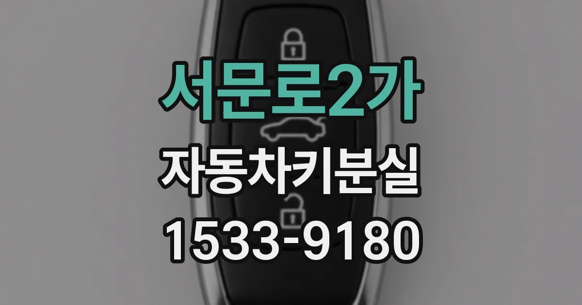 서문로2가 자동차키분실