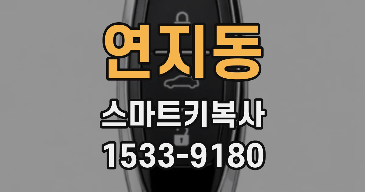 연지동 스마트키복사