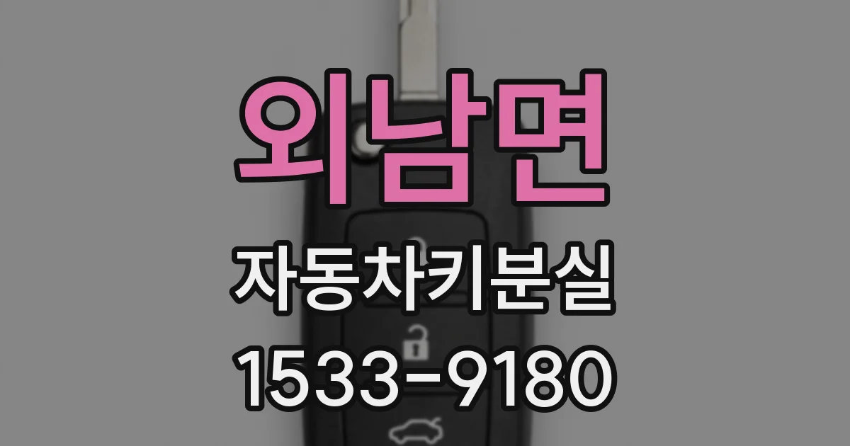 외남면 자동차키분실
