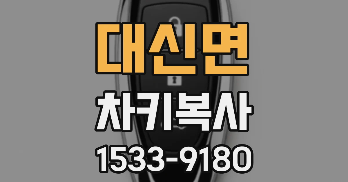 대신면 차키복사