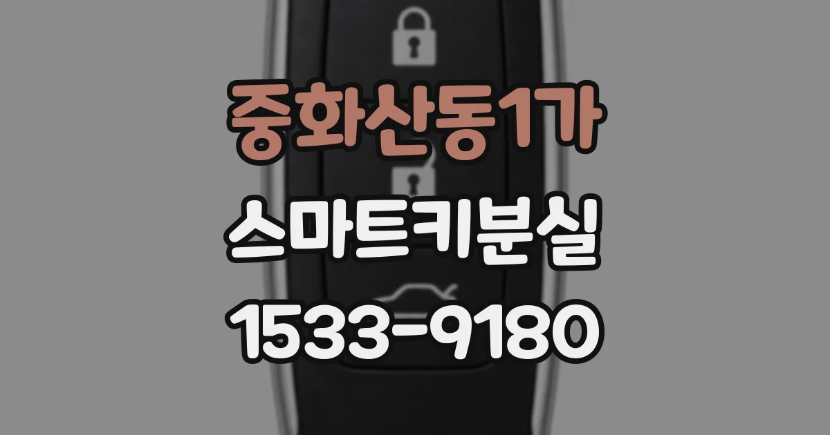 중화산동1가 스마트키분실