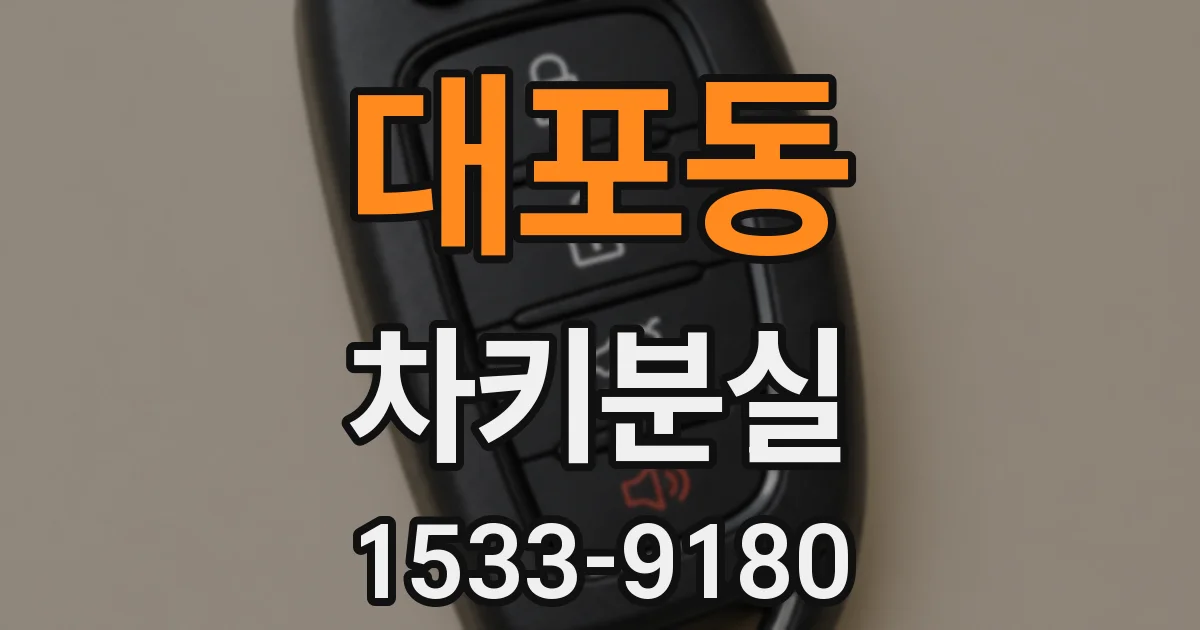 대포동 차키분실