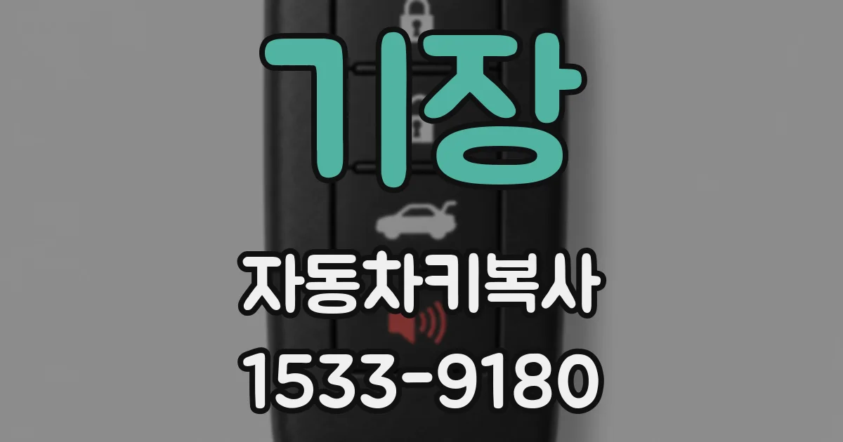 기장 자동차키복사