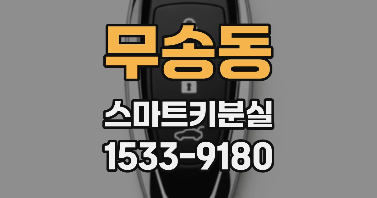 무송동 스마트키분실