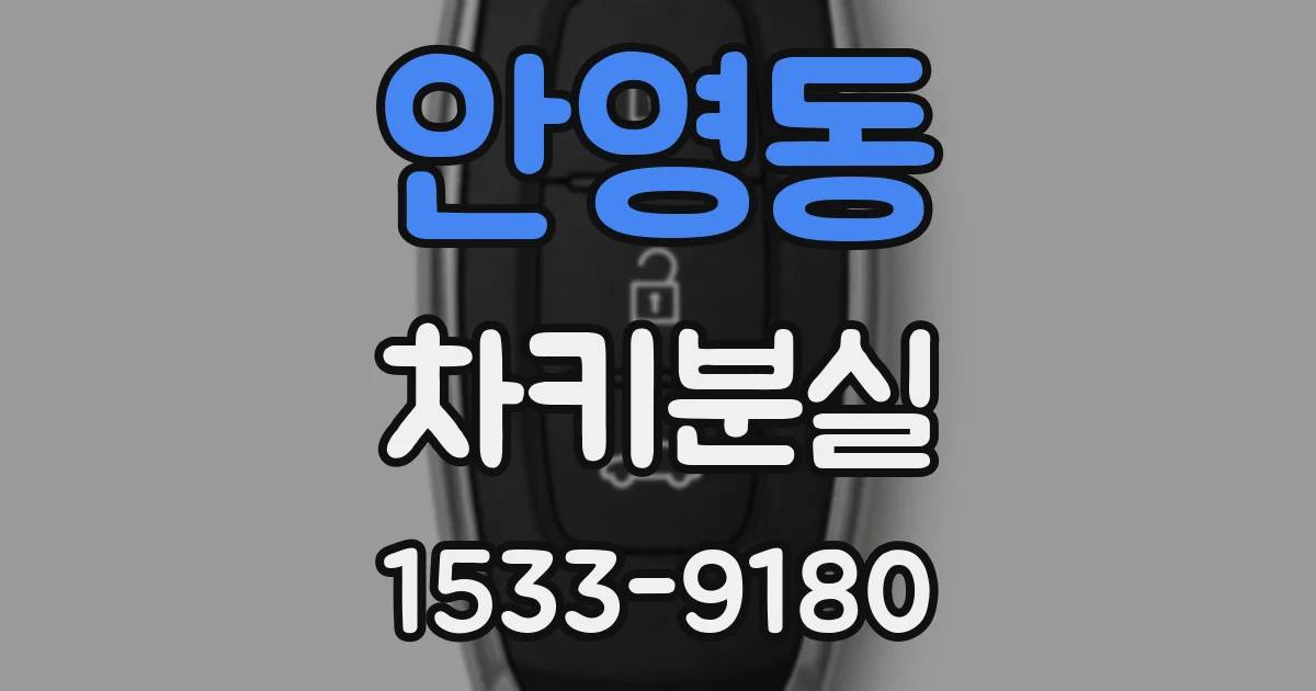 안영동 차키분실