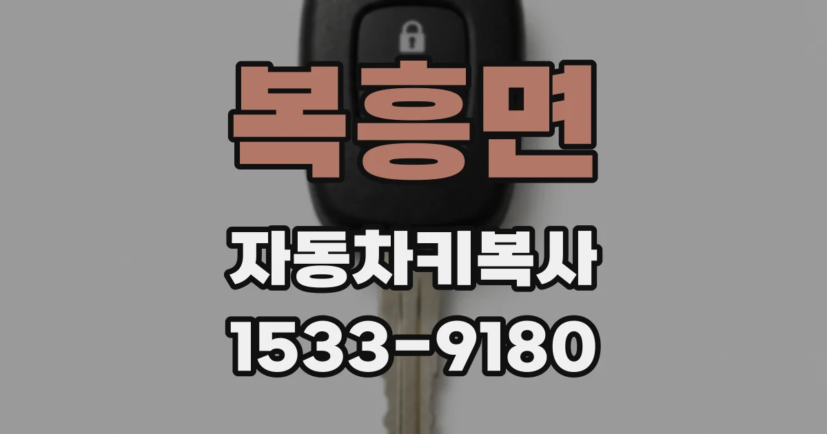 복흥면 자동차키복사