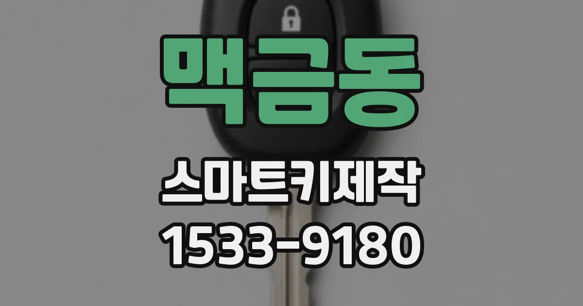 맥금동 스마트키제작