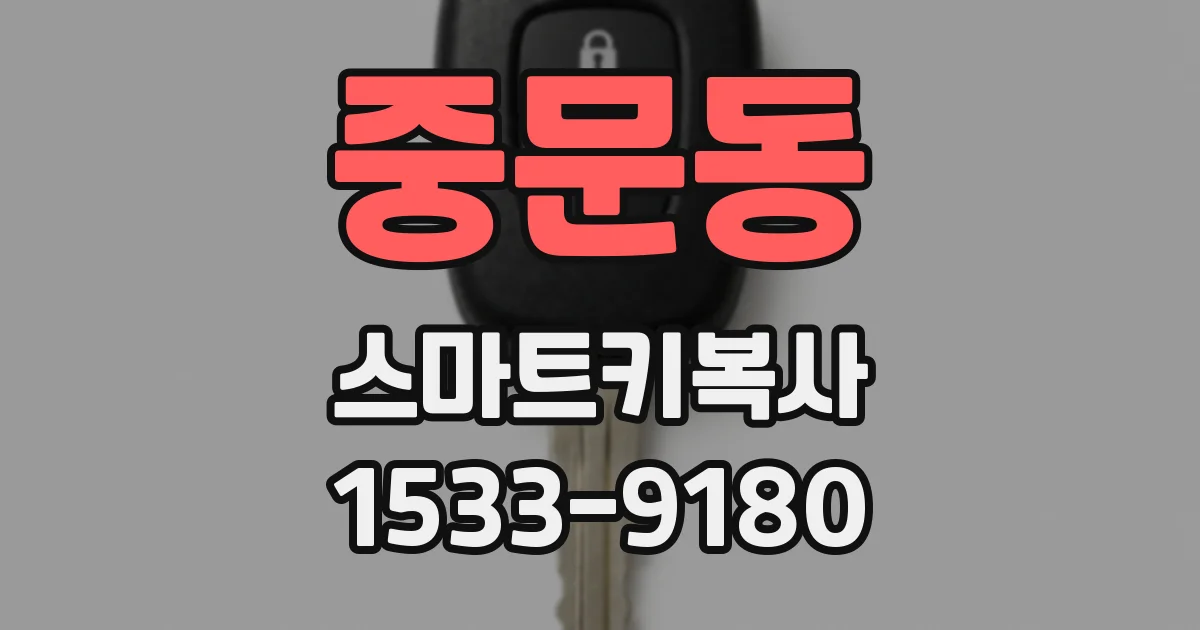 중문동 스마트키복사