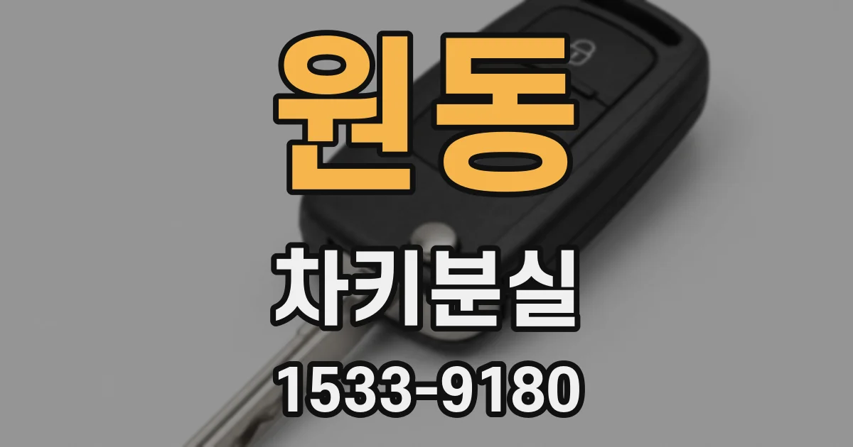 원동 차키분실