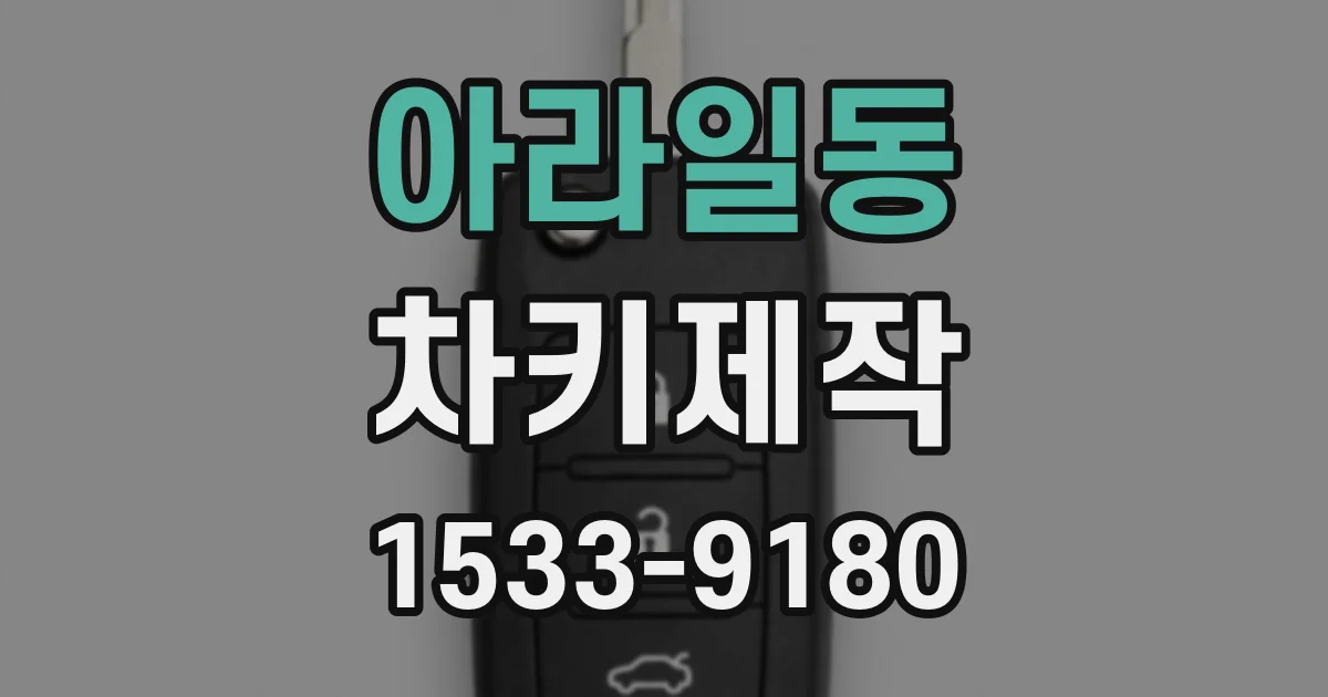 아라일동 차키제작