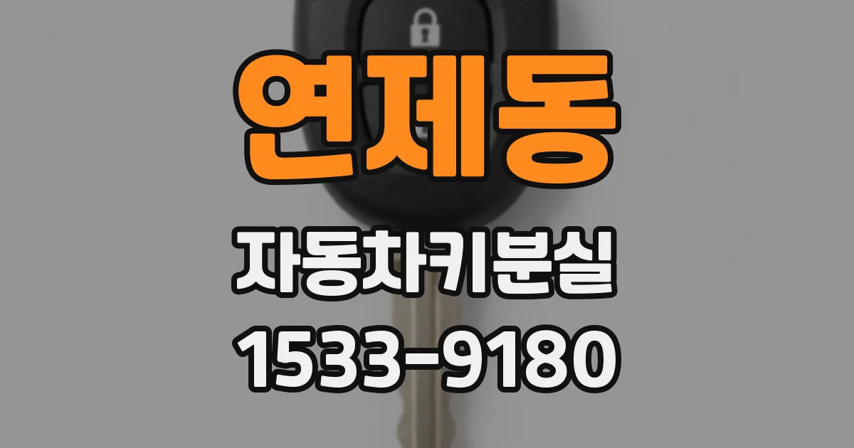 연제동 자동차키분실
