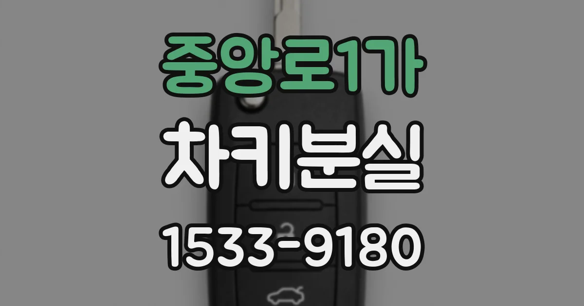 중앙로1가 차키분실