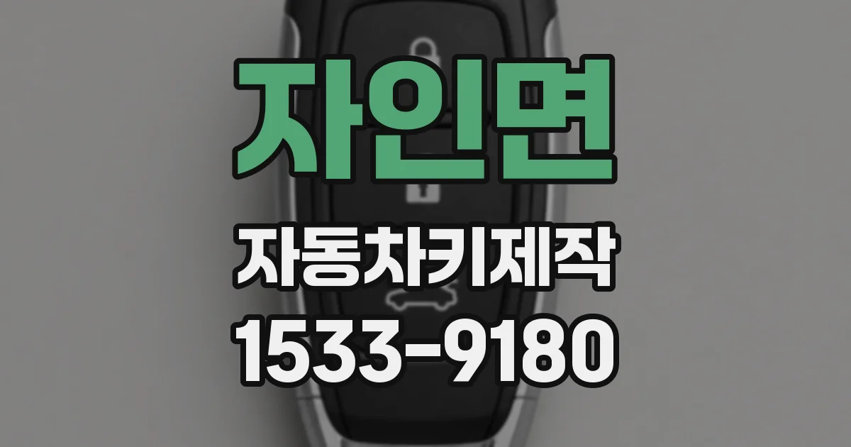 자인면 자동차키제작