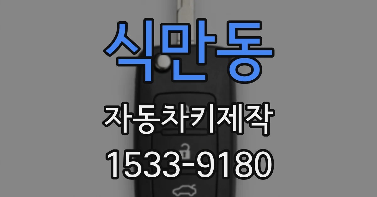 식만동 자동차키제작