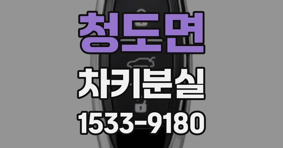 청도면 차키분실