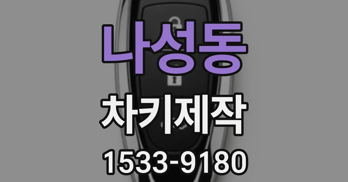 나성동 차키제작