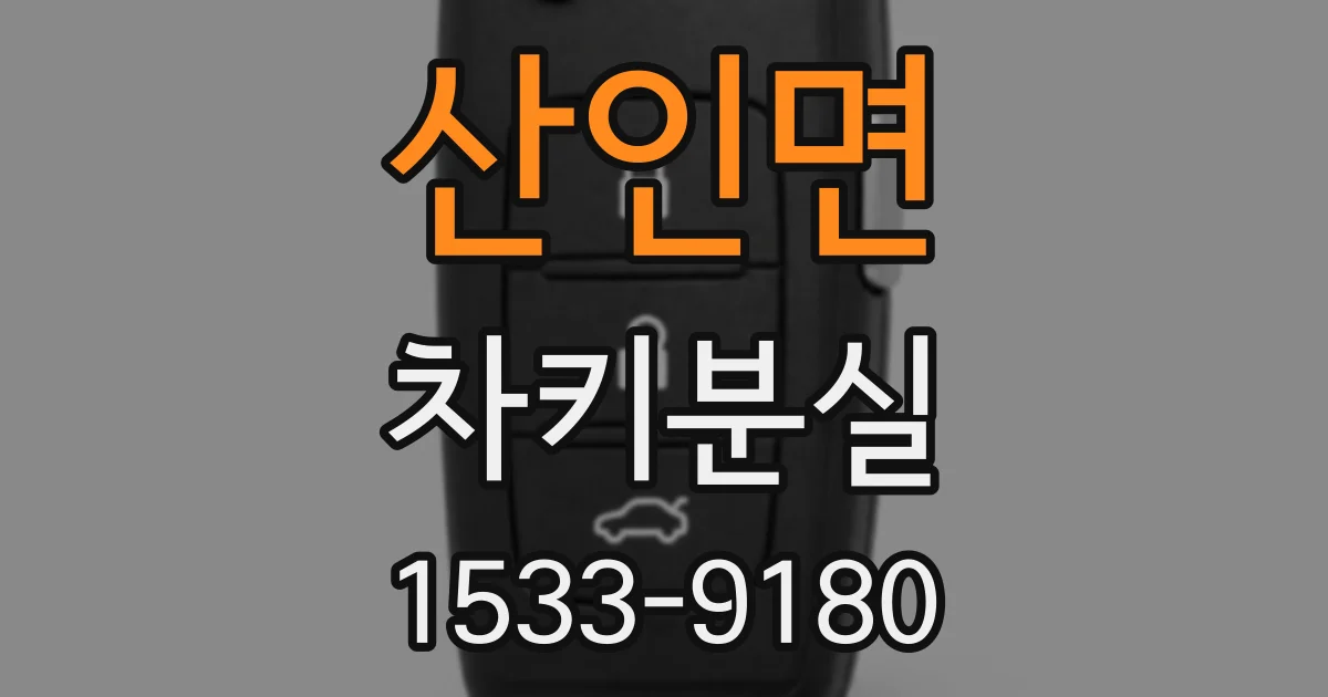 산인면 차키분실