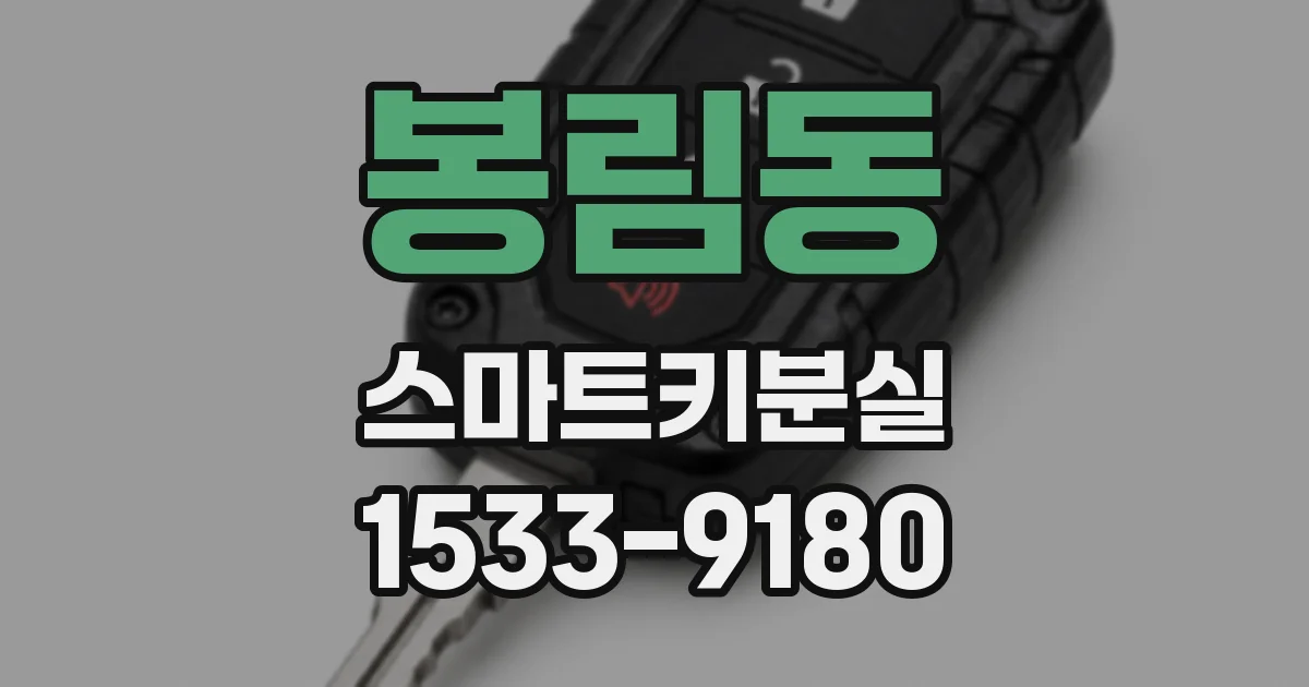 봉림동 스마트키분실